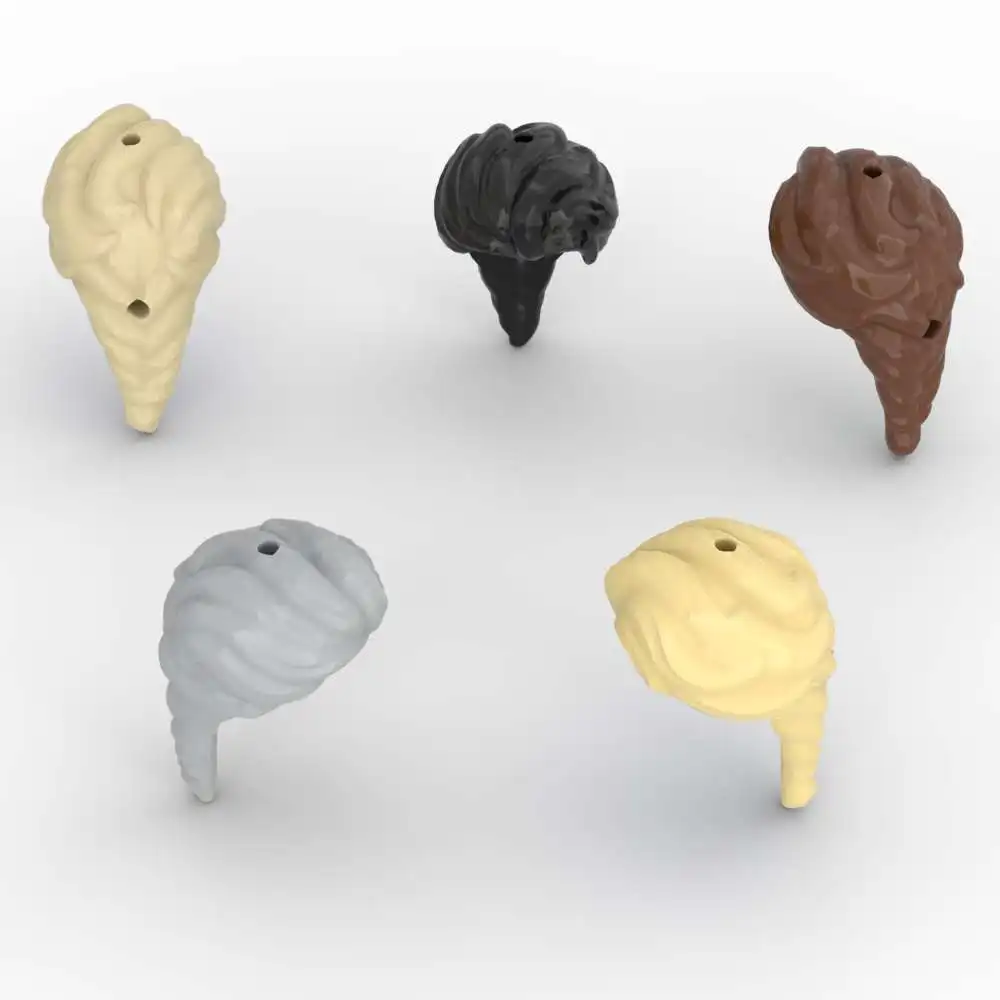 

Набор для сборки MOC 10 шт. Детали для длинных волос 18844 с французским хвостиком, подходят для конструктора Friends, игрушка для детей, подарки на день рождения и праздники