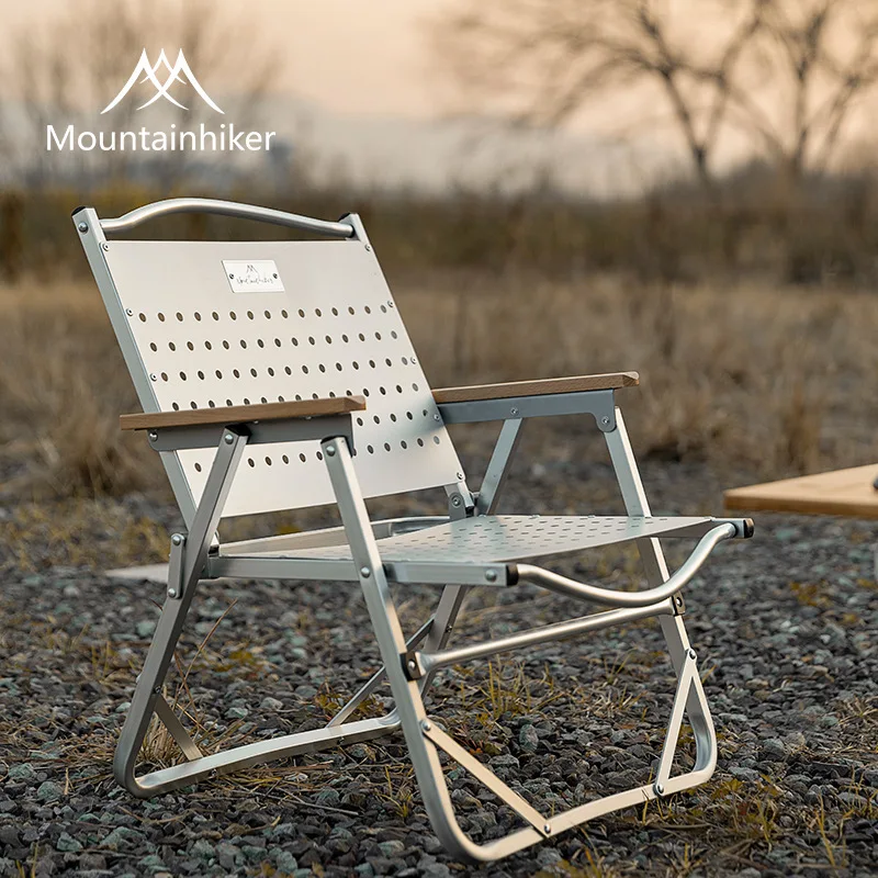 كراسي MOUNTAINHIKER PP/البلاستيك الخشب وسبائك الألومنيوم كراسي الصيد أثاث خارجي جديد محمول كراسي تخييم قابلة للطي السياحية #5