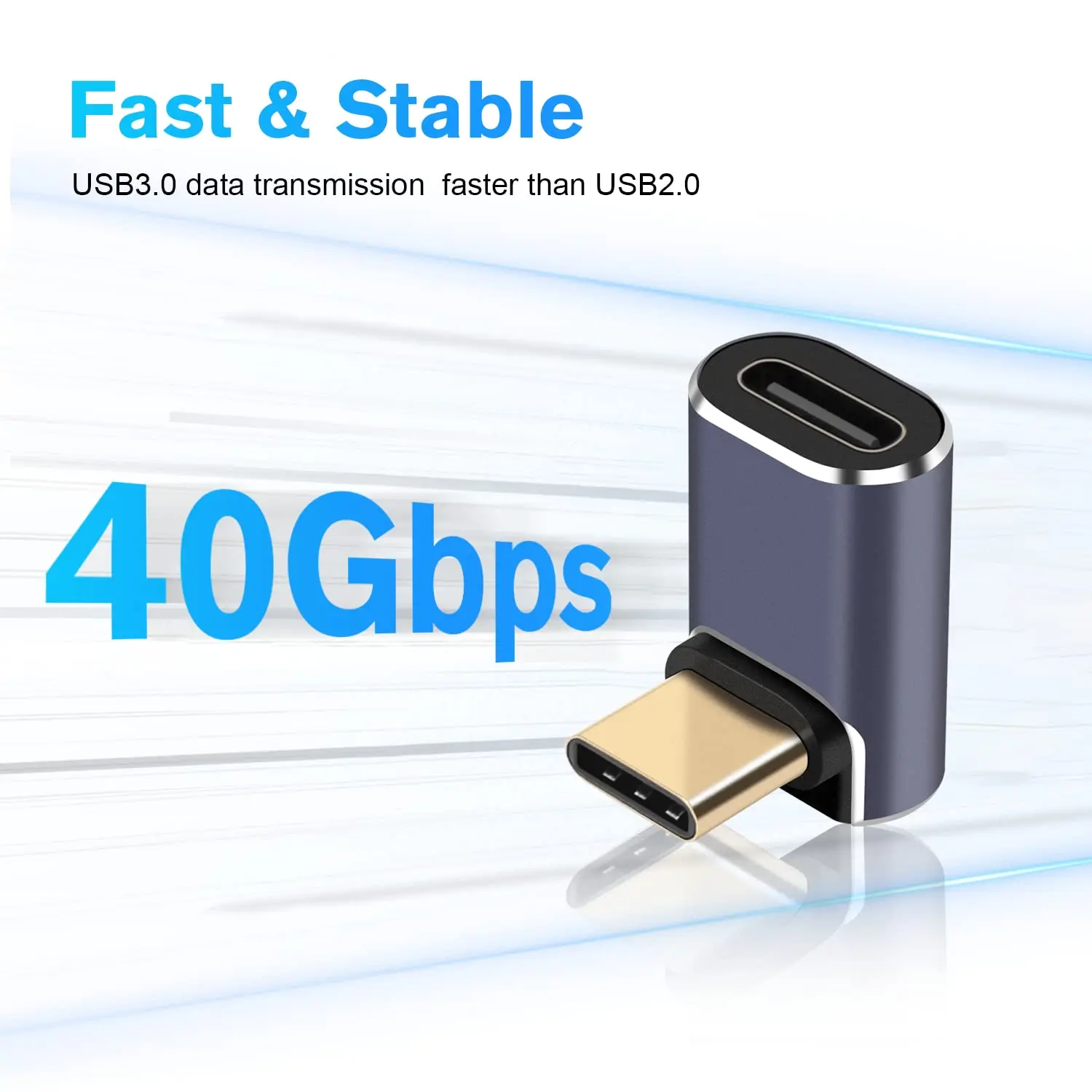 

Gtwoilt USB Type C to USB 4.0 Male to Female Adapter Aluminum Alloy Case Supports 40Gbps Transfer 8k Video 100W Fast Charging