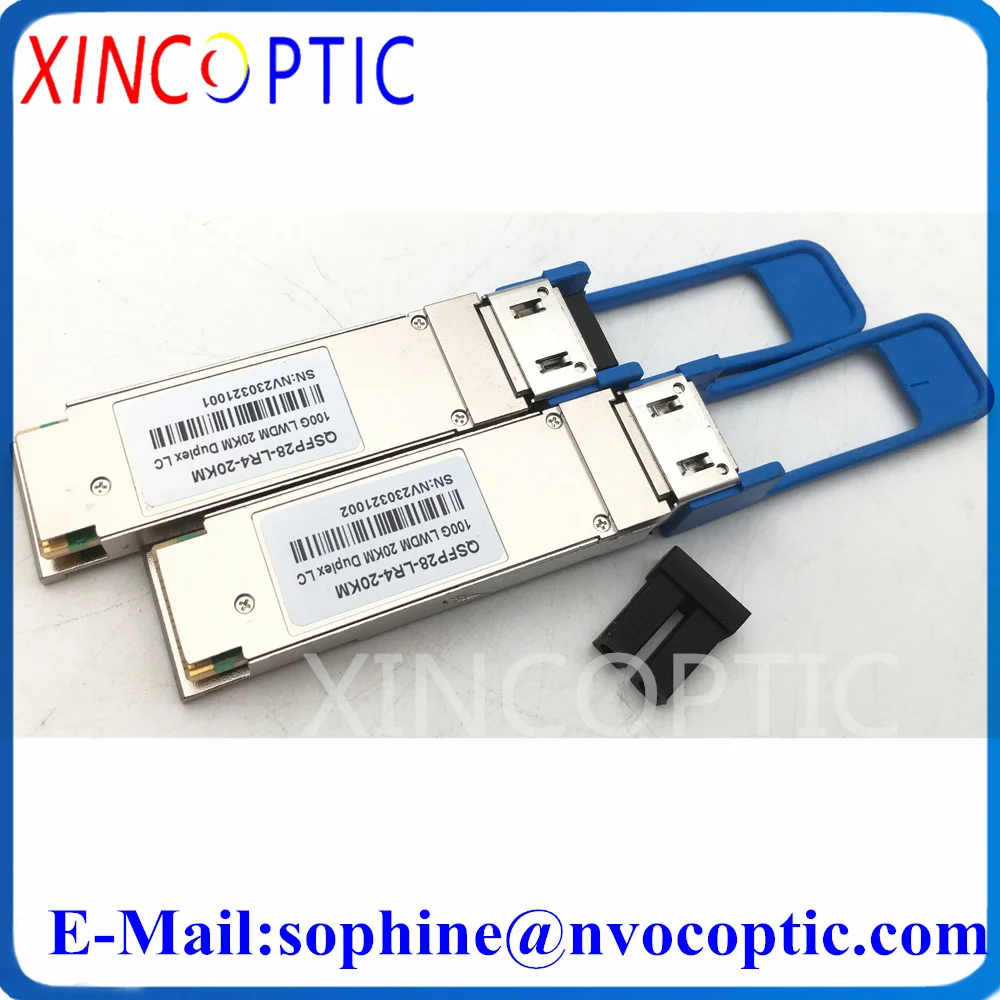 

4Pcs QSFP-100G-LR4 10KM 20KM Duplex LC DOM 100G Single Mode 1310nm 100GBase-LR4 LWDM Fiber Optical Transceiver