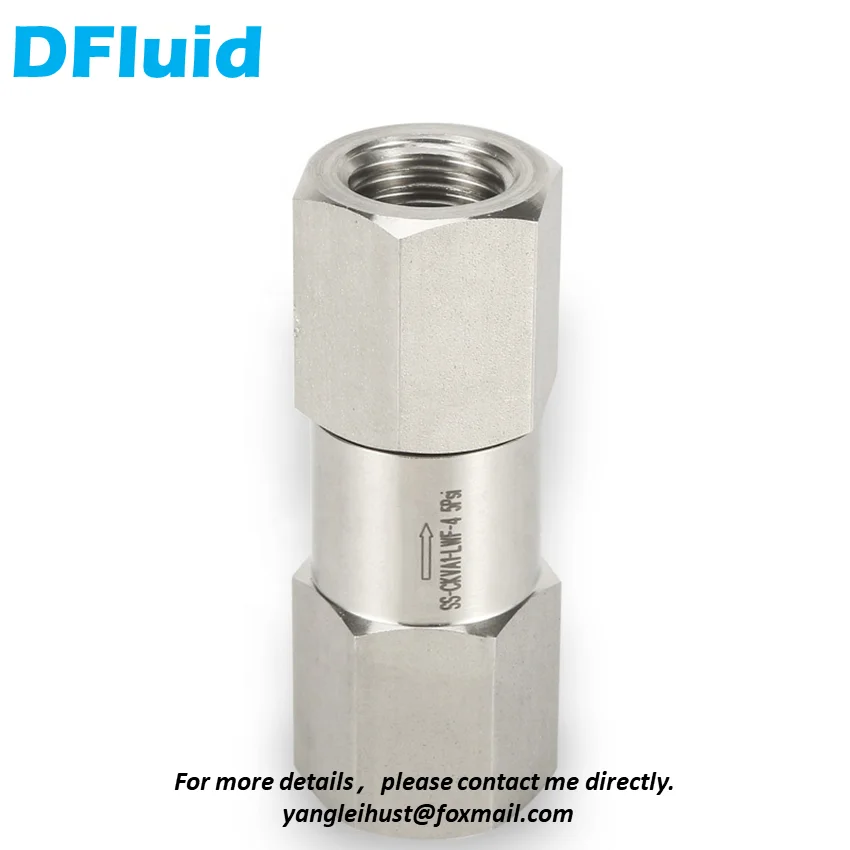 Stainless Steel 316 CHECK VALVE 3000 psig Non-return One-way Female NPT Male NPT 1/4\