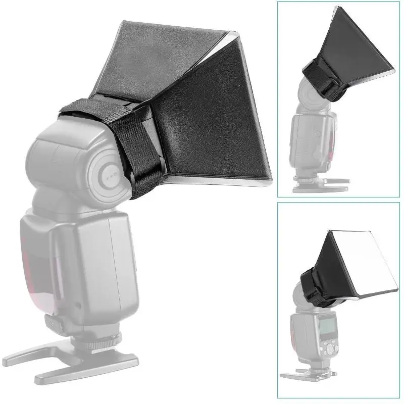1/3Pcs Photography Flash Diffuser Softbox Universal DSLR Photo Diffuser Soft Light Box Foldable Accessories For Cameras