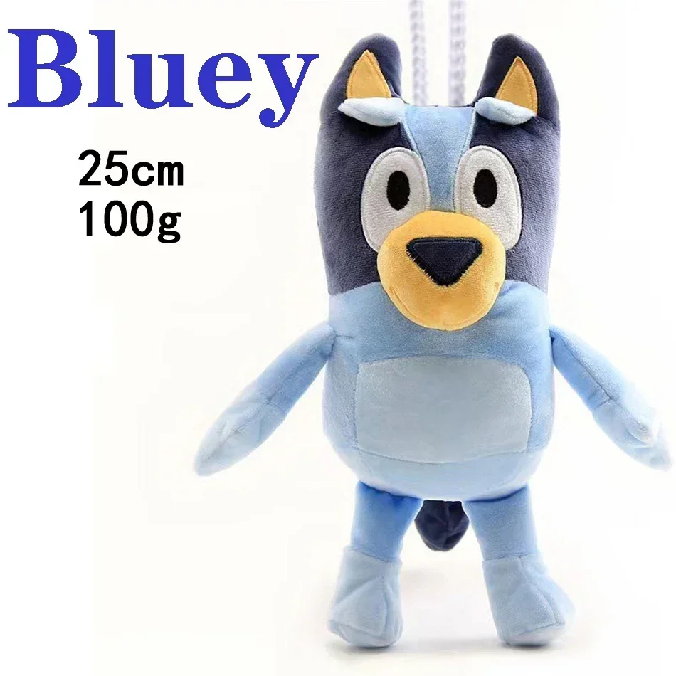 Bluey 28CM Anime Figures Family Bingo Plush Dolls Animation Peripheral Dog Dad Bandit And Mom Chilli Stuffed Toys Kids Gift