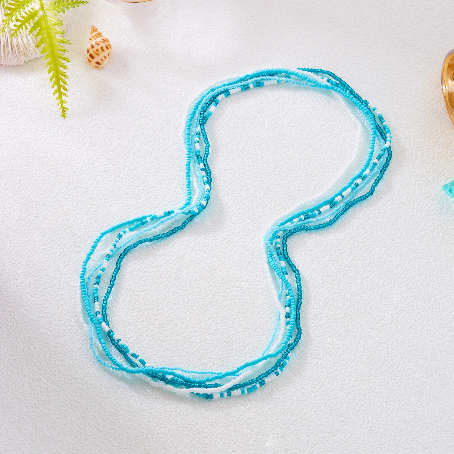 Böhmische Lila Taillenketten für Frauen Y2K Ästhetik Elastisches Bauchketten-Set Sommer Strand Sexy Körperschmuck Accessoires Geschenk – Detail 12