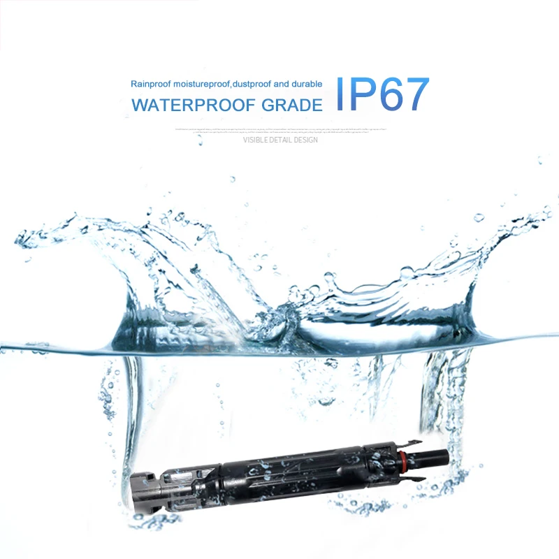 10PCS 2024 New IP67 Waterproof 1000V 1500V DC Pins Inline Fuse Holder Solar Fuse Connector