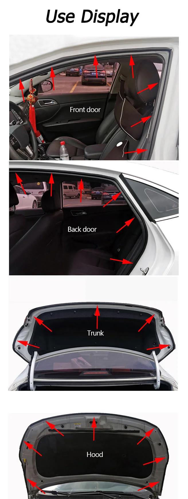 5/10m Auto-Türgummidichtung Doppelschichtige Autotür-Kantenschutzleiste Geräusch- und Schallisolierung Gummi-Wetterschutzstreifen – Detail 19