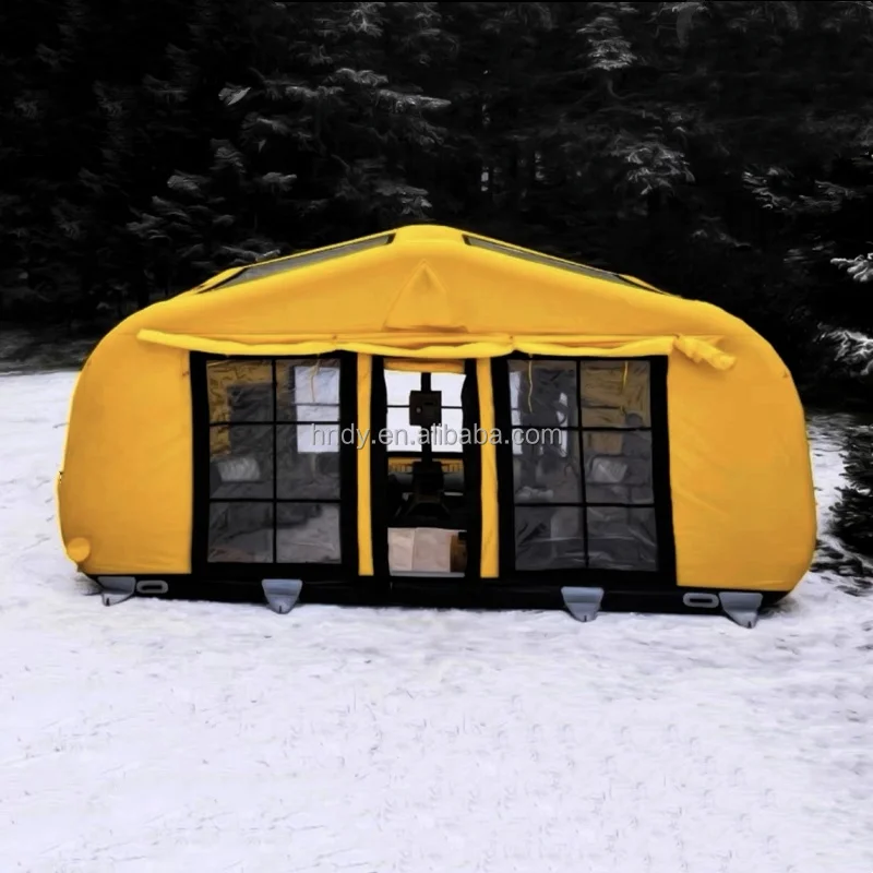 

ST Winter Glamping Air Inflatable Outdoor Camping Tent With Stove for Sale