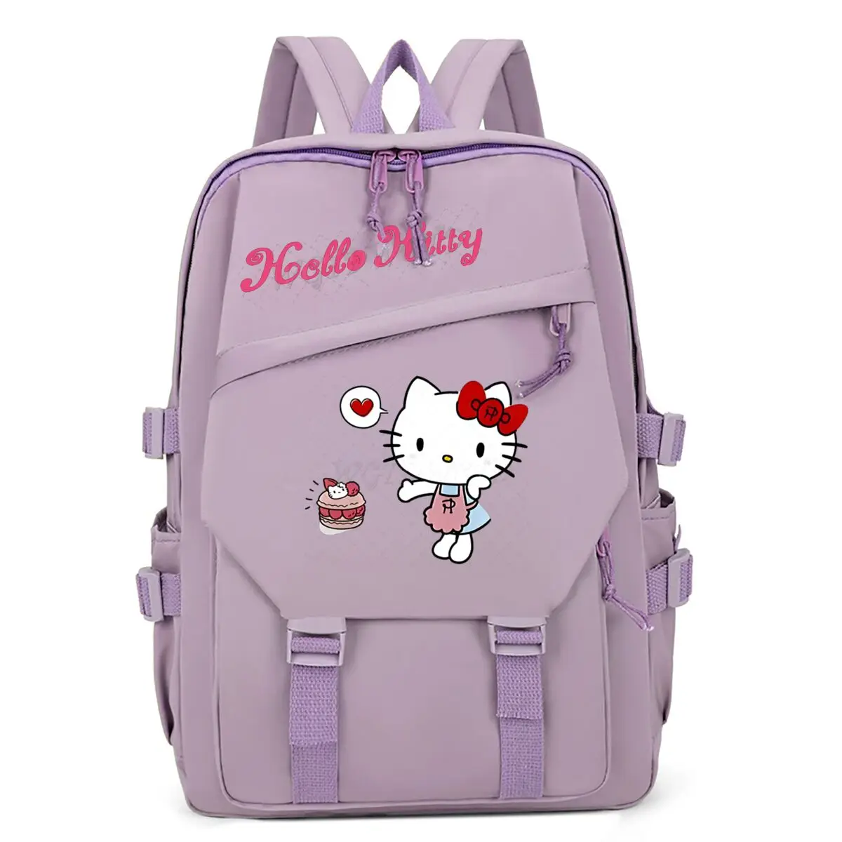 

School Backpack for Teenager Kawaii Hello Kitty Schoolbags Children Student Backpack Women Girls Bagpack Usb Charging Bags Gifts