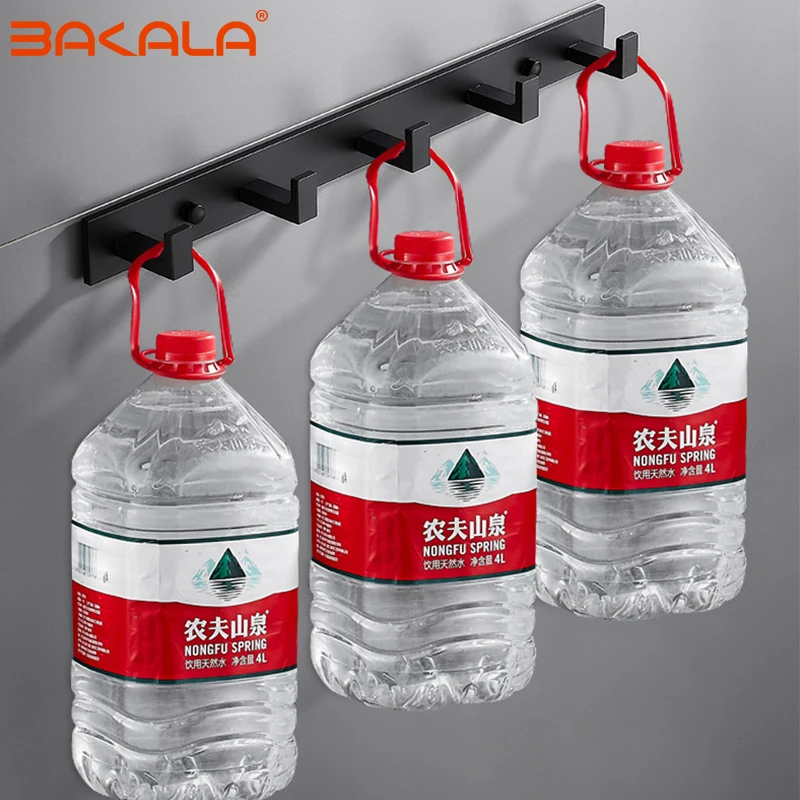 الحمام الفضاء هوك ملابس الحائط الألومنيوم الملابس خطاف تعليق المعاطف حمالة تعليق جدارية الأسود نحى الذهبي اكسسوارات الحمام 3-6 السنانير