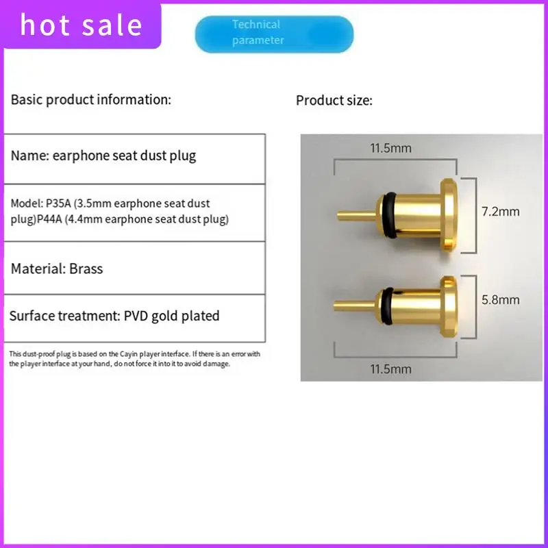2 Stuks P35A P44A 3.5Mm En 4.4Mm Hoofdtelefoonaansluiting Stof Plug Voor Muziekspelers N7 N8II N3PRO En versterkers RU6 C9 Duurzaam