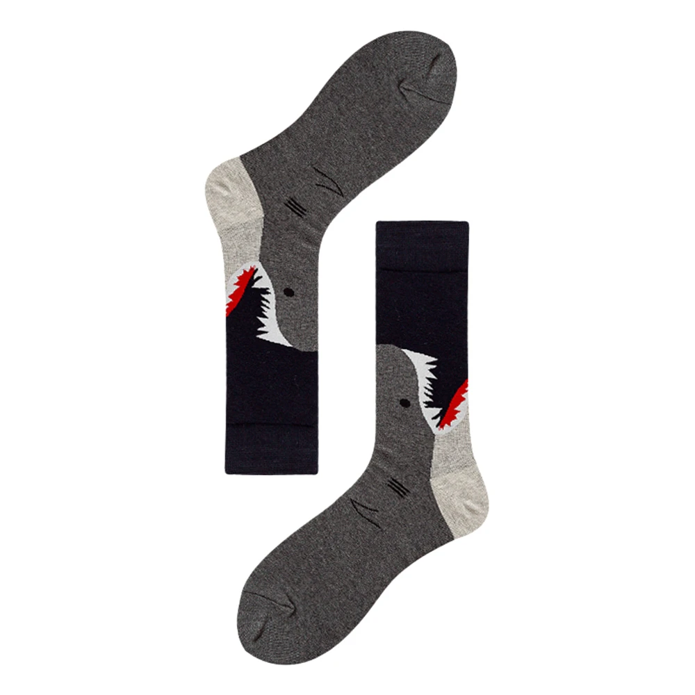 New Spring Winter Happy Shark Unisex Hip Hop Skateboard Keep Warm Socks Street Wear Dance Rock Punk Party Dropship