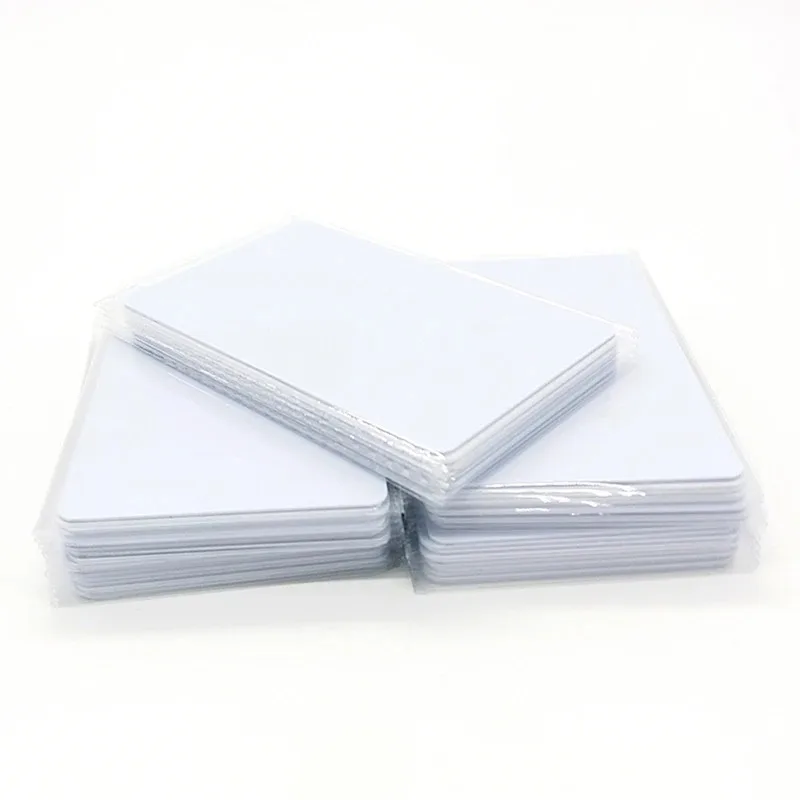 50PCS High Glossy Blank PVC Card Waterproof Double Sided Printing ThankYou ID Business Card Durable Smooth Surface Not NFC Card