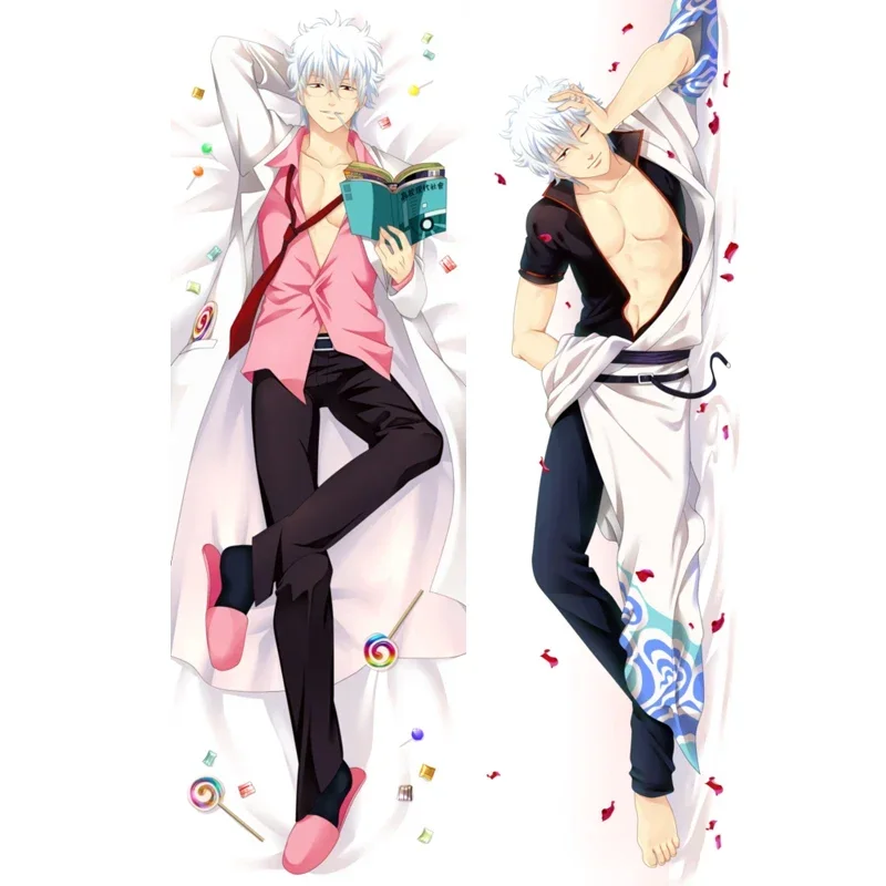 Japanese Anime Dakimakura GINTAMA Sakata Gintoki Cool Boy Hugging Body Pillowcase Pillow Cover Case Long Cushion Cover Drop ship