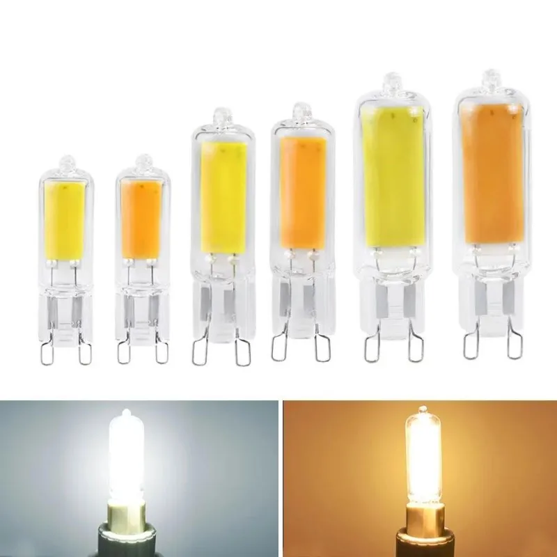 Moodyz Super Bright G9 LED Light Bulb 7W 9W 12W15W 220V Glass Lamp Constant Power Light LED Lighting G9 G4 COB Bulbs
