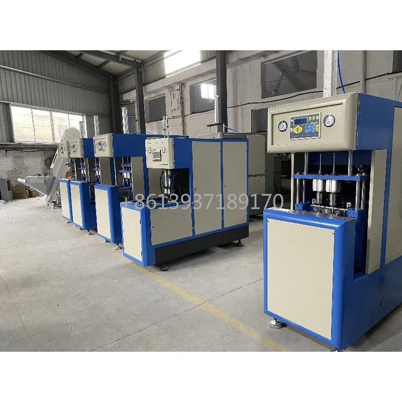 China 2 Cavity Semi Automatic PET Blow Molding Machine Small Plastic Bottle Making Machine