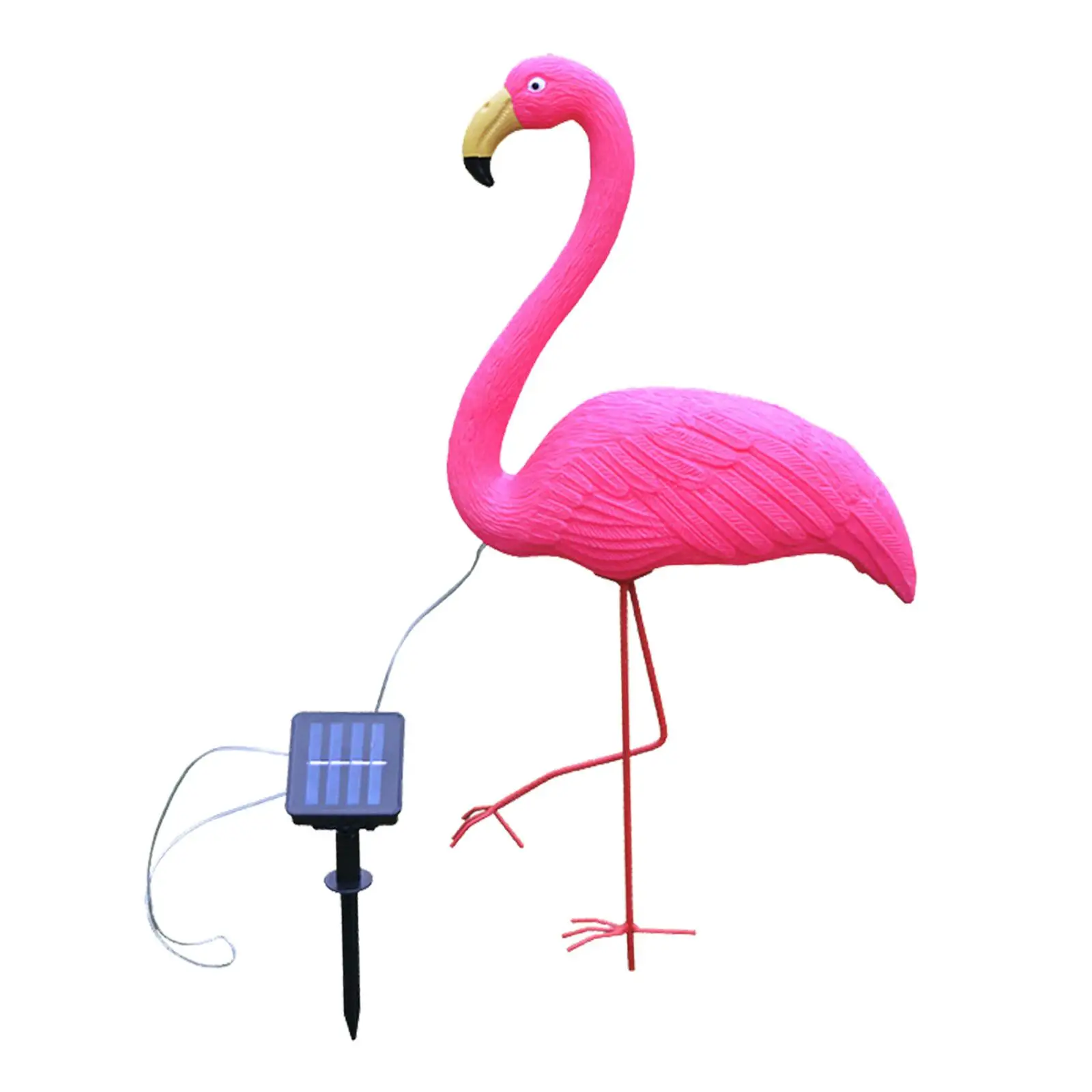 Solar Flamingo Statue Garden Light Gardening Lawn Fence Lightweight Figurine for Park Courtyard Driveway Porch Housewarming Gift