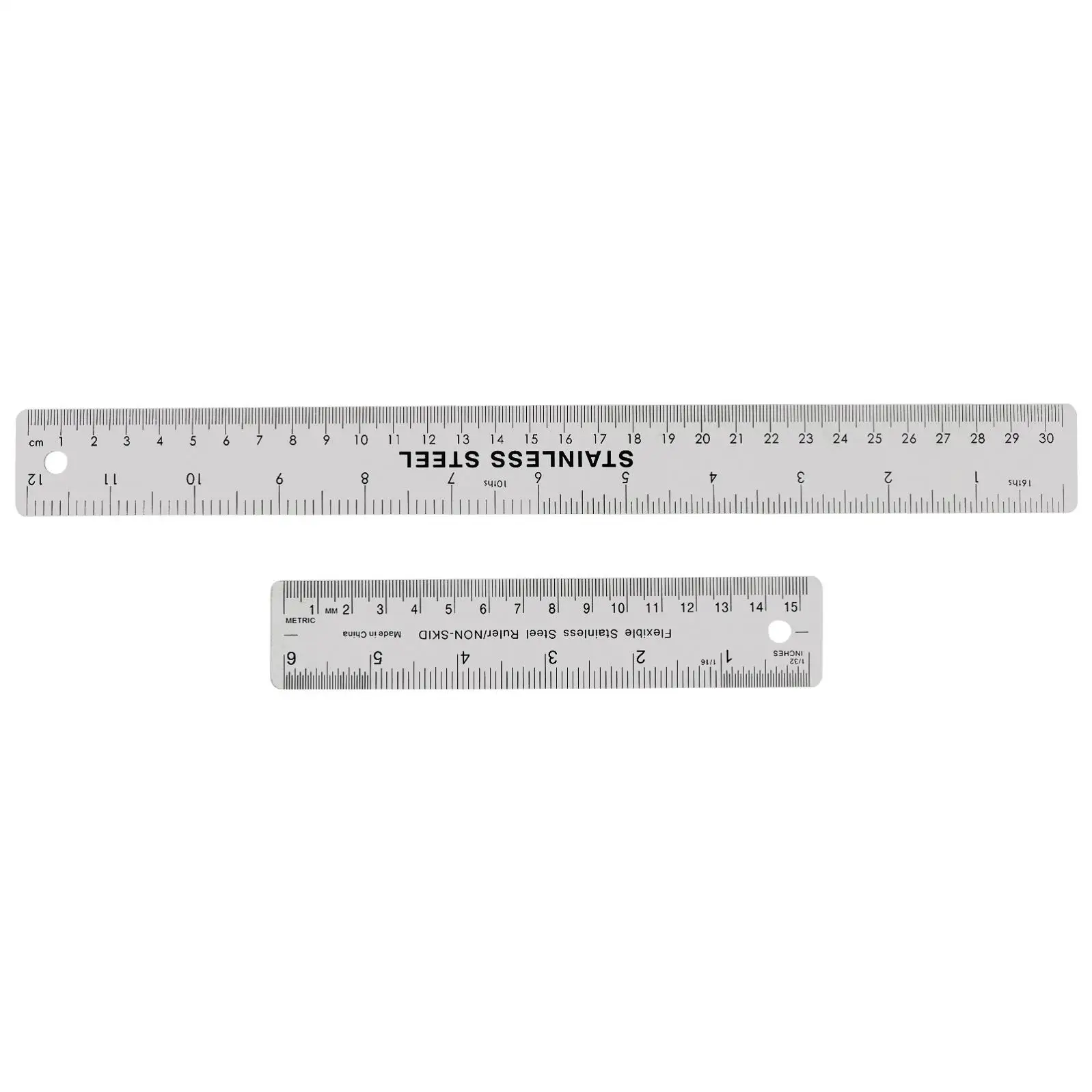 6/12/18 Zoll Optionaler Edelstahl-Metall-Lineal mit Korkrückseite, Zoll- und Zentimeter-Rutschfeste Lineale, Messwerkzeuge – Detail 14