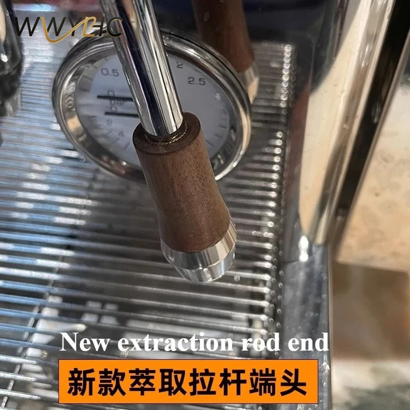 

Подходит для кофемашин V3: Модифицированная ручка парового клапана из орехового дерева, кольцо защиты от ожогов для заварочной группы.