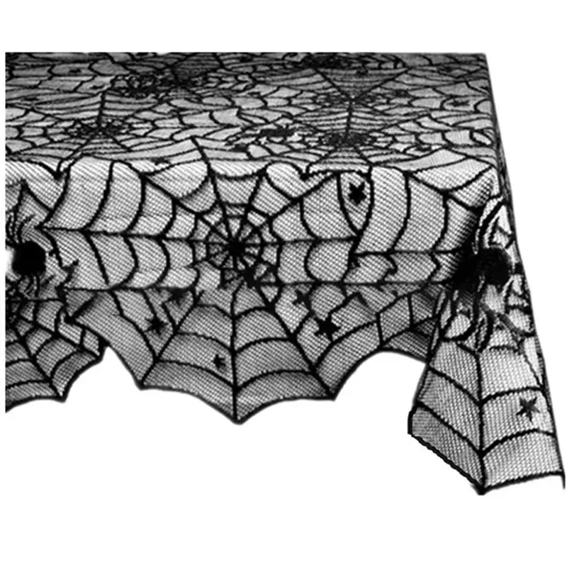 

AA77 1 комплект, украшение на Хэллоуин, черное кружево, паутина, камин, мантии, шарф, праздничные принадлежности для вечеринок