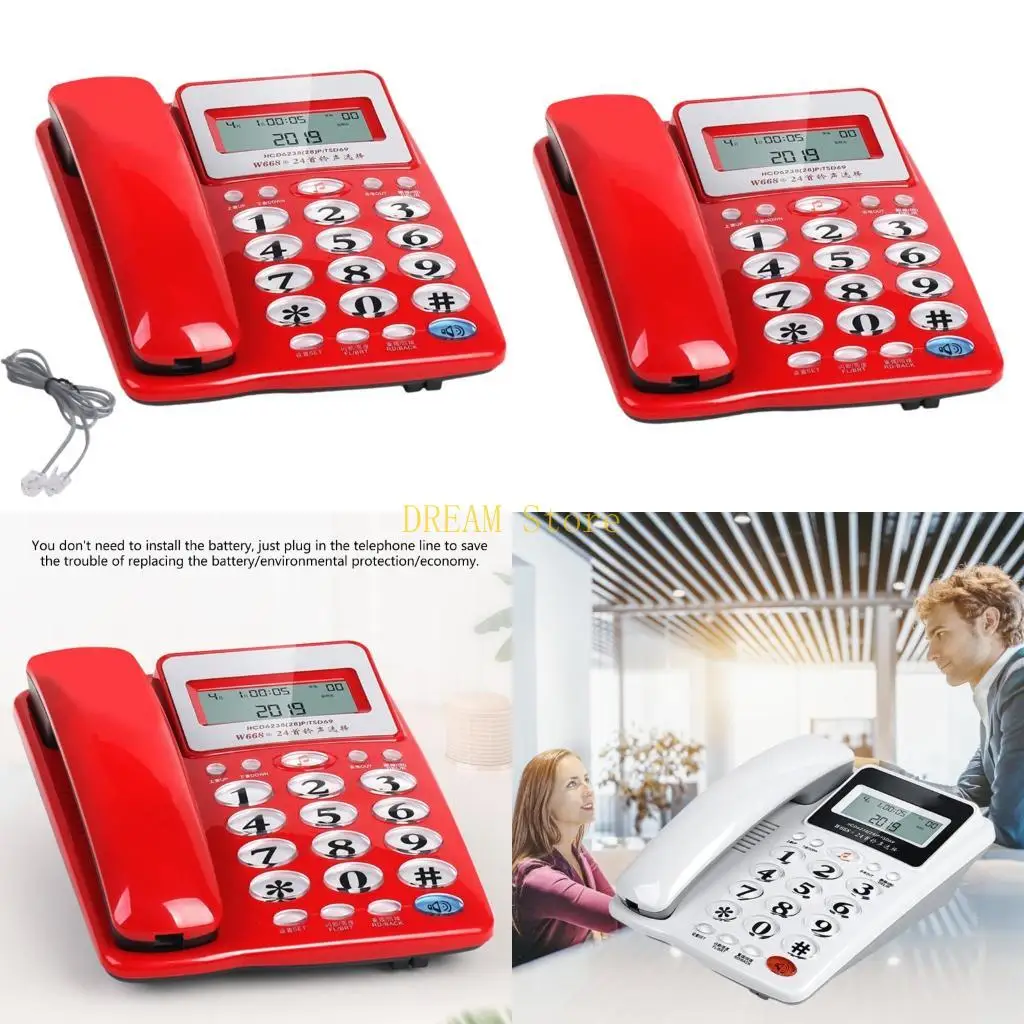 Corded Landline Telephone Landline Desktop Landline Phone Noise Reduction best sale