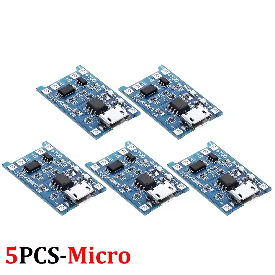 Typ-C Micro-USB-Schnittstellenanschluss 5V 1A 18650 Lithium-Batterie-Lademodul Ladeplatte mit Doppelschutzfunktionen