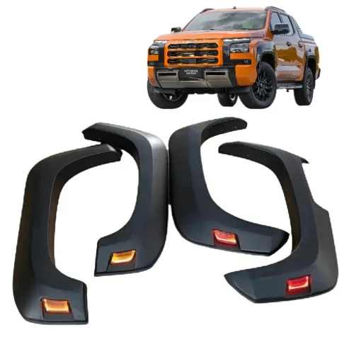 Pickup Trucks Car Accessories ABS Fender Arch Flare Wheel  Fender Flares with lamp for Mitsubishi Triton L200 2024 / 2019 / 2023