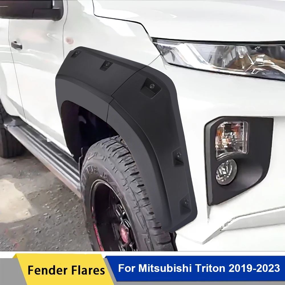 

Pocket Style Fender Flares Wheel Arch For Mitsubishi Triton MR L200 2019-2023 Mudguards Double Cab 4X4 OFFROAD Car Accessories