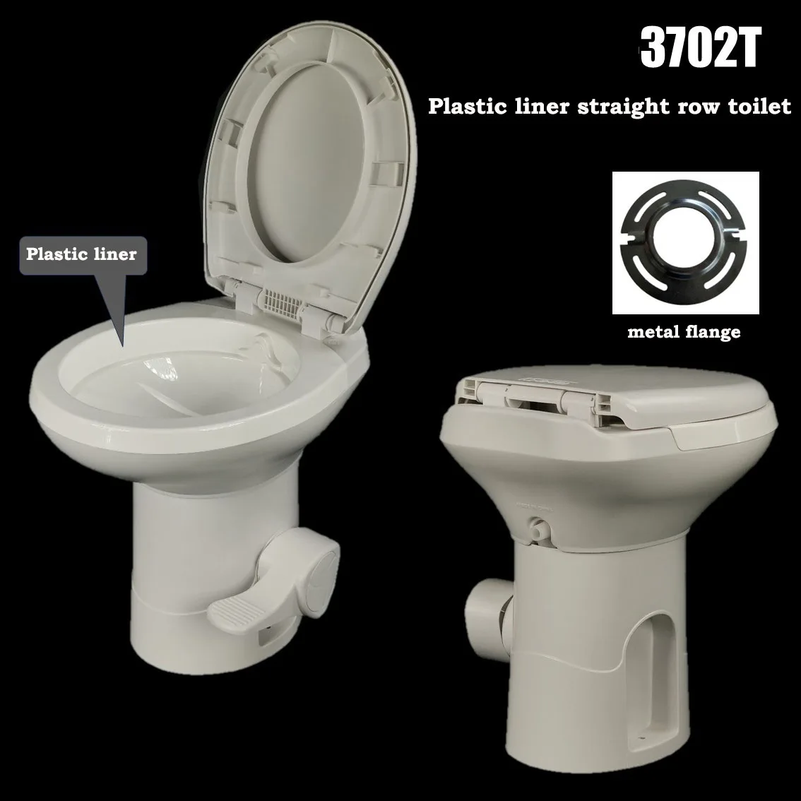 

Direct Discharge RV Toilet - Plastic And Stainless Steel Vehicle Mounted Fixed Toilet And Easy To Clean Surface For Campers