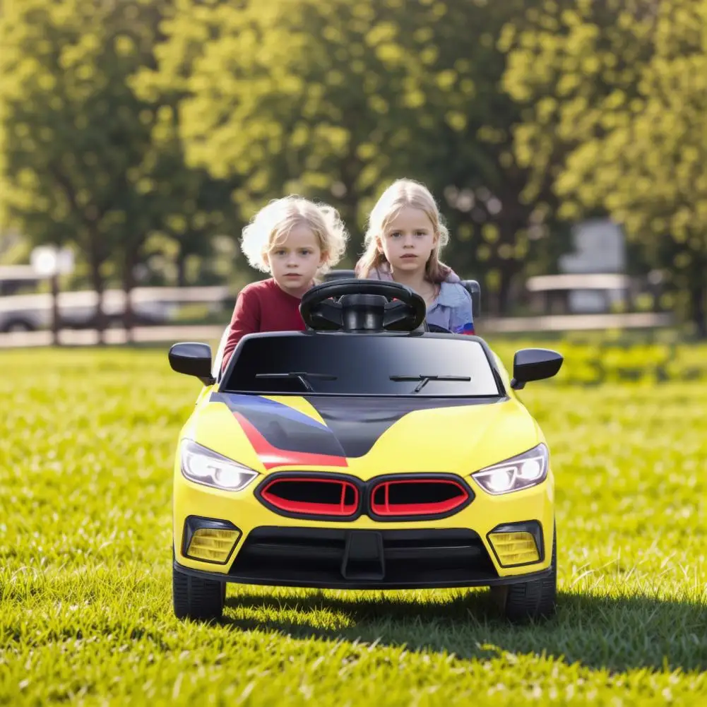 Kinder fahren auf dem Auto, 4-Räder-Quad-Elektroauto für Kinder, elektrisches Rennwagen für Kleinkinder mit LED-Scheinwerfer, Musikfunktion, Instrumentenbox