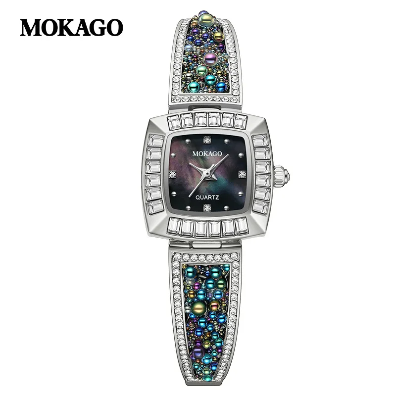 

MOKAGO 89125, модные женские кварцевые часы с жемчужной поверхностью, женские повседневные аналоговые наручные часы, ювелирные изделия, подарок Zegarek Damski
