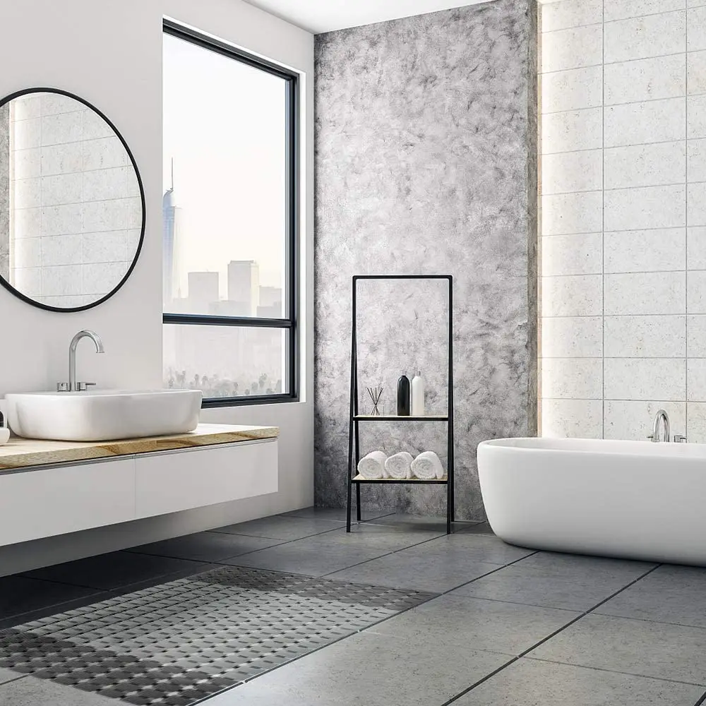 

Нескользящий массажный коврик для ванны, коврик для душа, нескользящий большой размер с присоской и сливными отверстиями, коврик для ванны для ванны