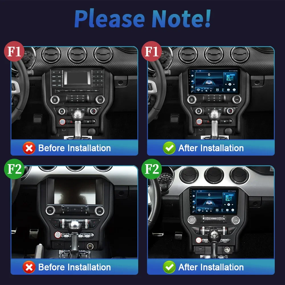 Android 14 Multimedia For Ford Mustang 6 Vi S550 2014-2021 Autoradio 4G GPS Car Radio Player Navigazione BT Carplay Touch Screen