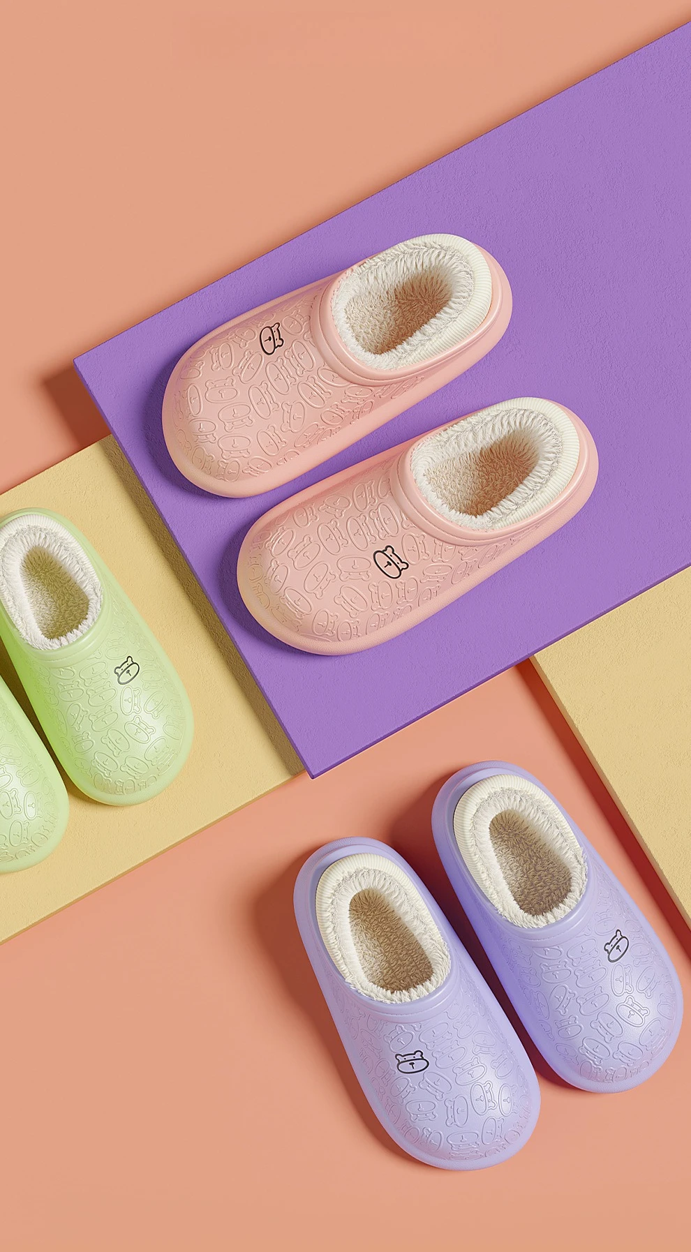 Wasserdichte Winterhausschuhe für Damen und Herren – rutschfeste Plüsch-Schnürschuhe, dicke Sohle für Innen- und Außenbereich für Dusche und Zuhause – Detail 6