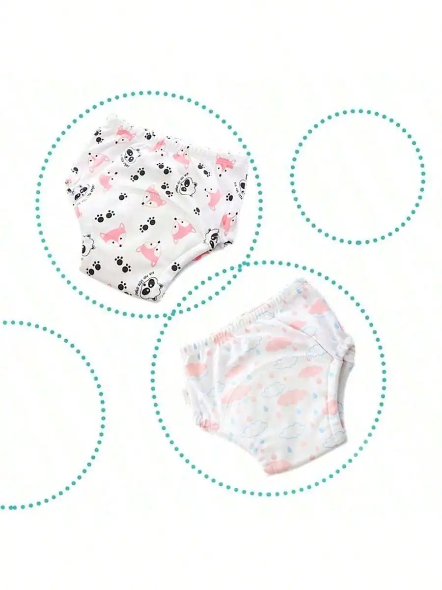 6 قطع من سراويل تدريب الأطفال، حفاضات قماشية للتدريب على استخدام المرحاض، سراويل تدريب صديقة للبشرة ومريحة - قابلة للغسل في الغسالة وقابلة لإعادة الاستخدام، ملابس داخلية للتدريب على المرحاض للأولاد والبنات، هدية مثالية للأطفال.