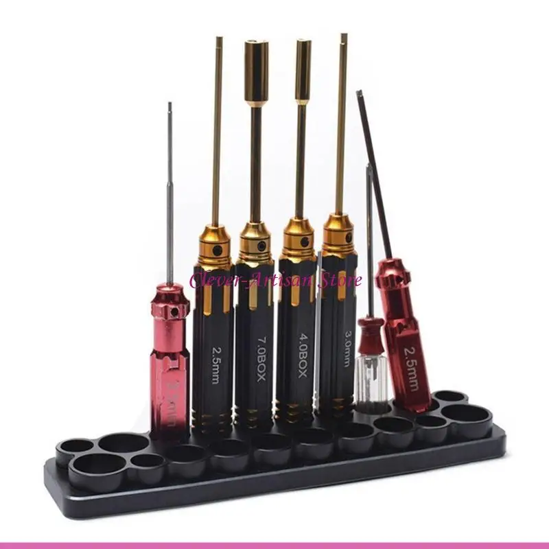 E06B Professional Shelf Screwdriver Set Base Storage Rack RC Tools Organizers