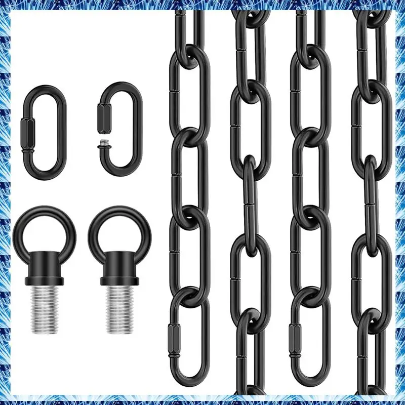 

FUFU 10 Feet Industrial Black Light Fixture Chain, Adjustable Extension Chain With Connection Locks For Light Fixture