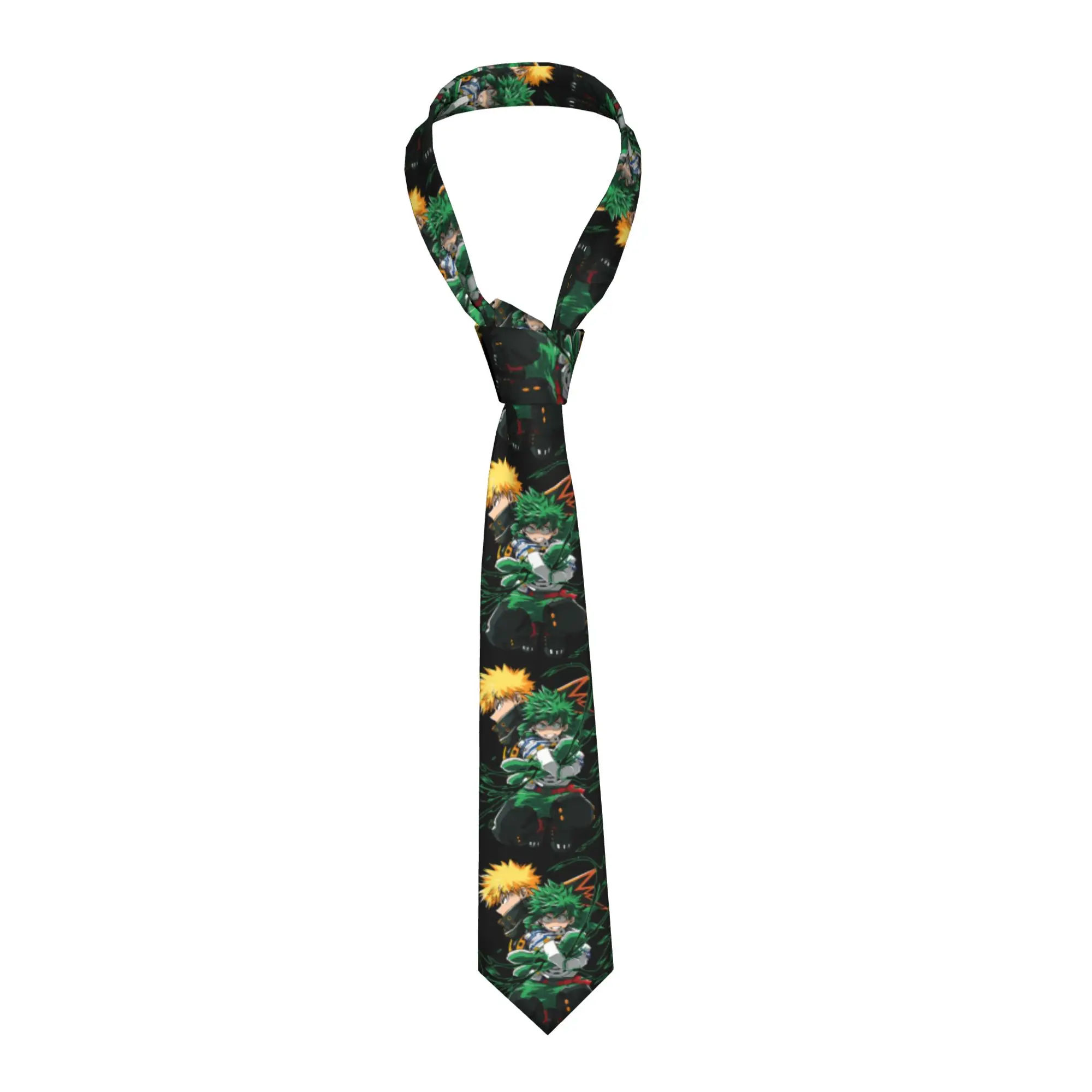 

Fashion My H-Heros Academias Neck Ties for Business Custom Mens Manga Katsuki Bakugo Midoriyas Izukus Neckties