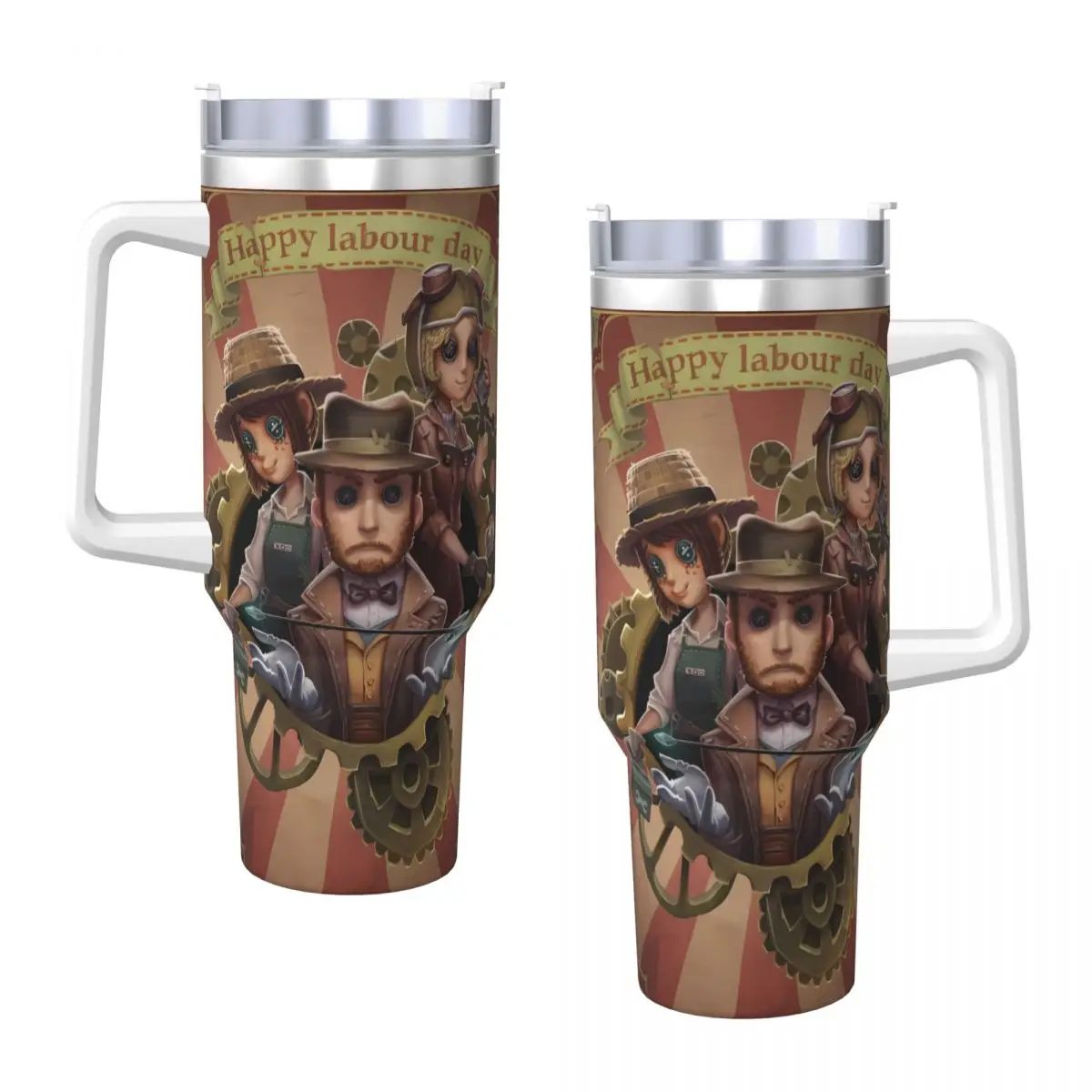 Identitys Vs Stainless Steel Tumbler Camping Car Mugs Large Capacity Thermal Mug Heat Preservation Drink Milk Tea Water Bottle