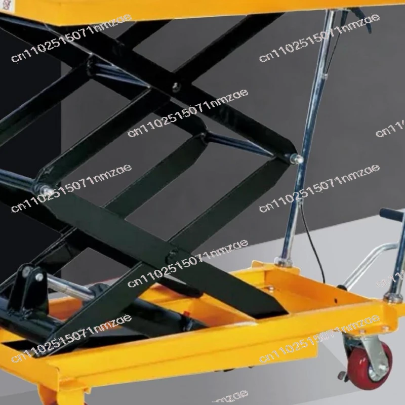 

Manual Hydraulic Lift Platform Car 350kg Scissor Fork Pedal Platform Car Mobile Lift