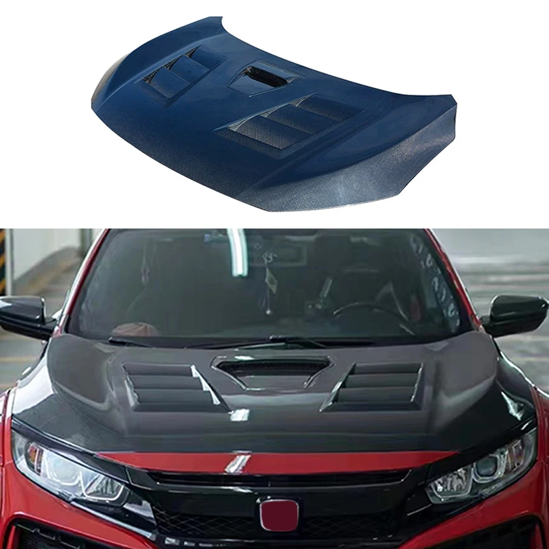 

FK8 EVO Style Carbon Fiber Fibre Front Engine Hood Bonnet For Honda Civic 10th FK8 Type R 2015-2020
