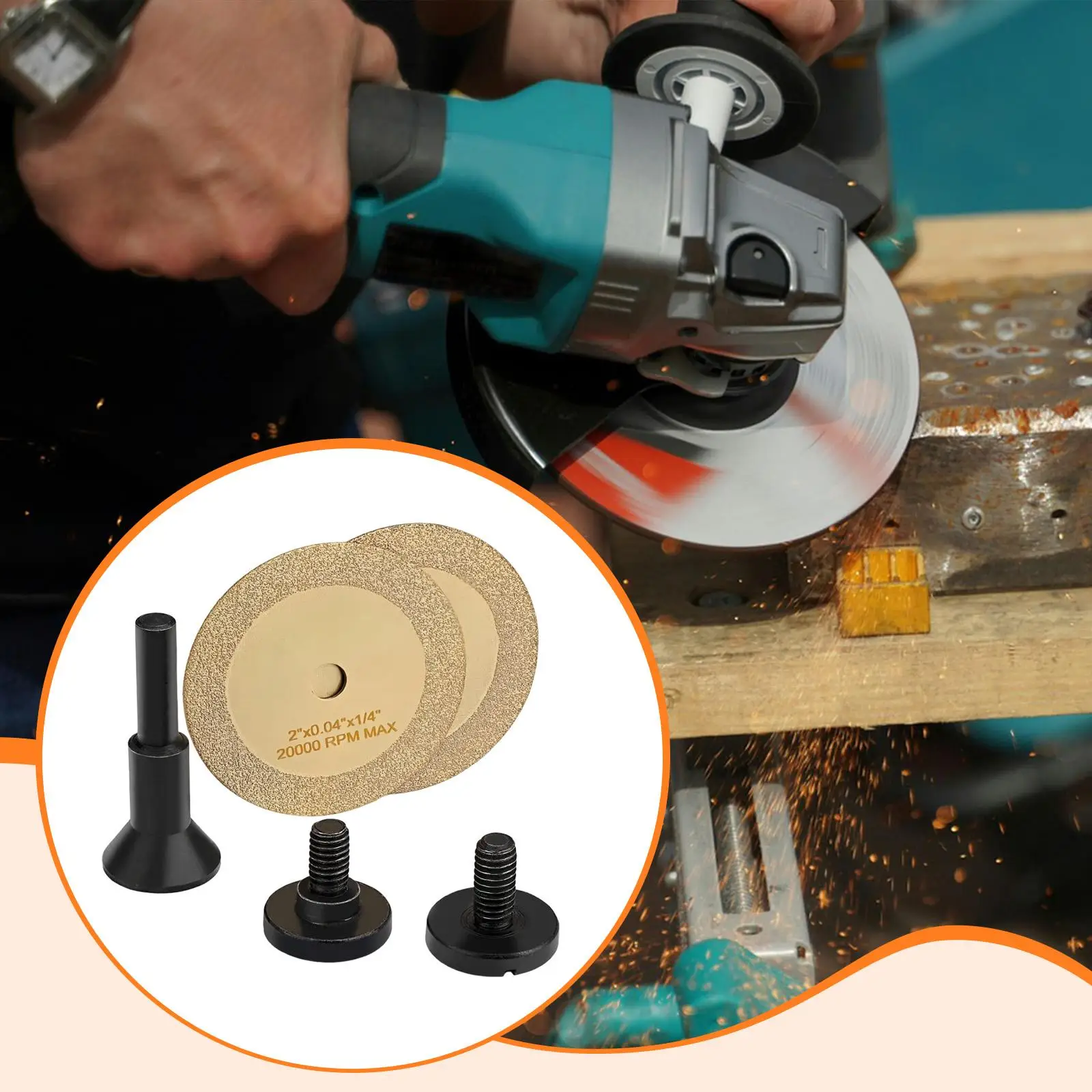 

1/4 Inch Mounting Mandrel Cut Off Wheel for Mini Grinder Accessories Metal Disc for Electrical Work