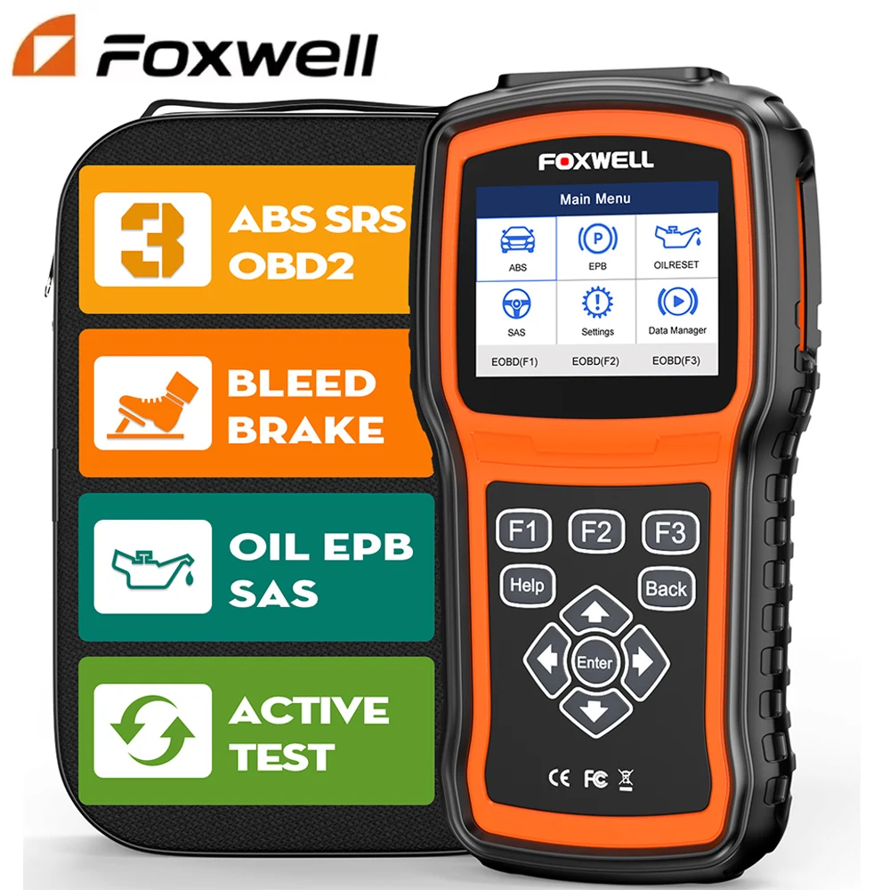 Foxwell NT630 Plus OBD2 Scanner automobilistico Motore ABS SRS AirBag SAS EPB Ripristino OIL ODB2 Strumento diagnostico per auto Lettore di codici Scanner