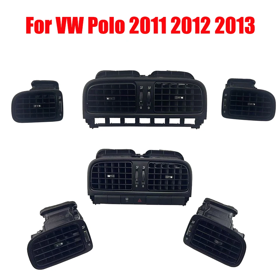 For VW Polo 2011 2012 2013 6RD819728 6RD819703 6RD819704 AC Air Outlet Chrome Vent Car Bright Black Central Dashboard