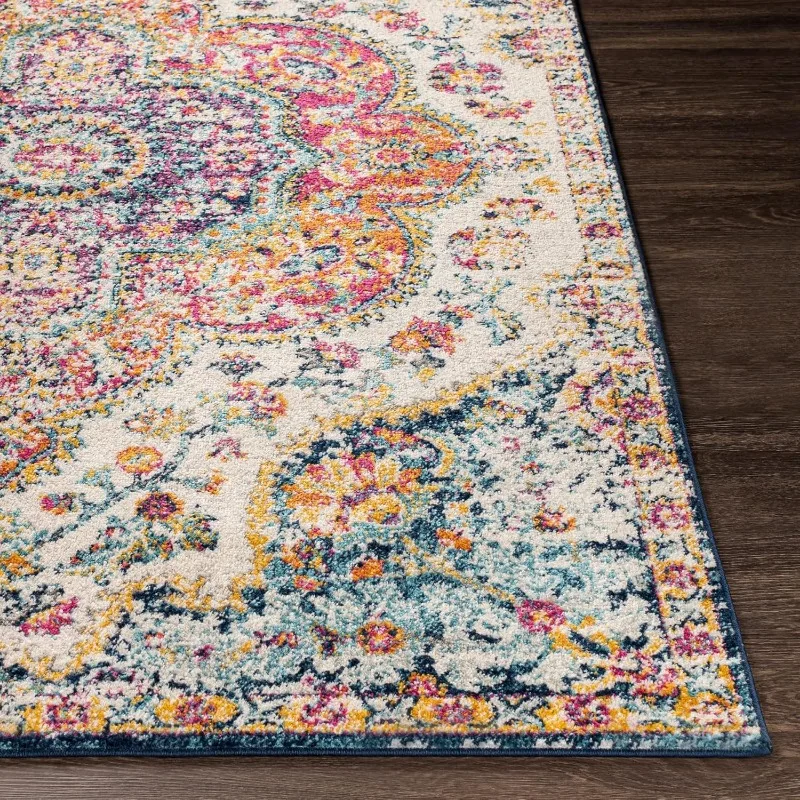 Romaine Vintage Medallion Area Rug,6'7