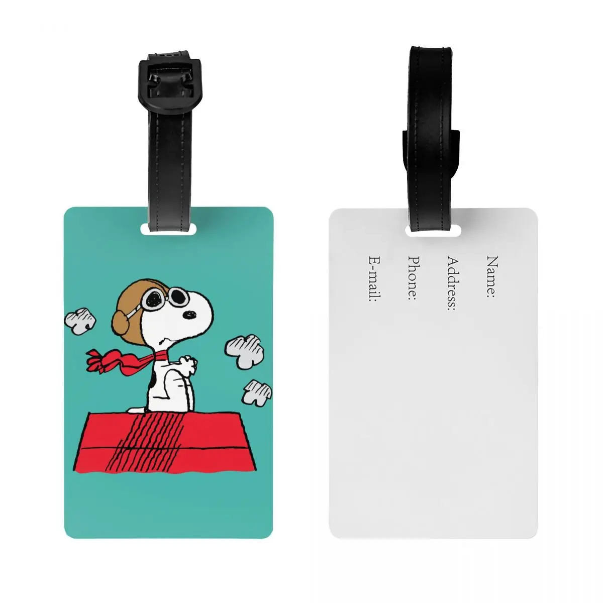 Luggage Tag Peanuts Snoopy Cute Cartoon Gel Travel Accessories Cartoon Name ID Address Luggage Bag Case Tags Suitcase Tag Gifts