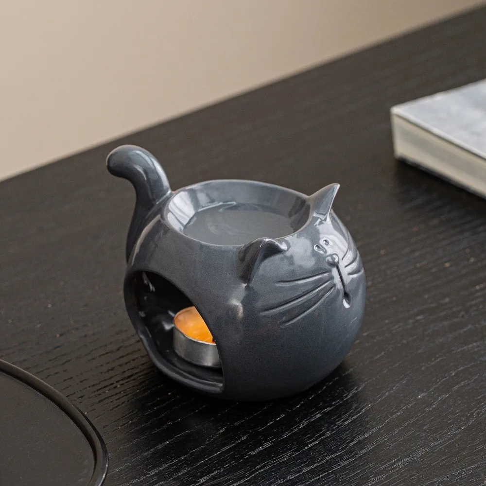 Ceramic Incense Burner Cartoon Animal Heat-resistant Oil Diffusion Furnace Hollow Out Aromatherapy Burner Household Use