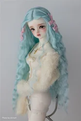 Corn Silk Bow Braid Long Curly Hair Spot Inventory BJD Doll Wig Girls Elegant High Temperature Silk 1/3 Toys Doll Accessories