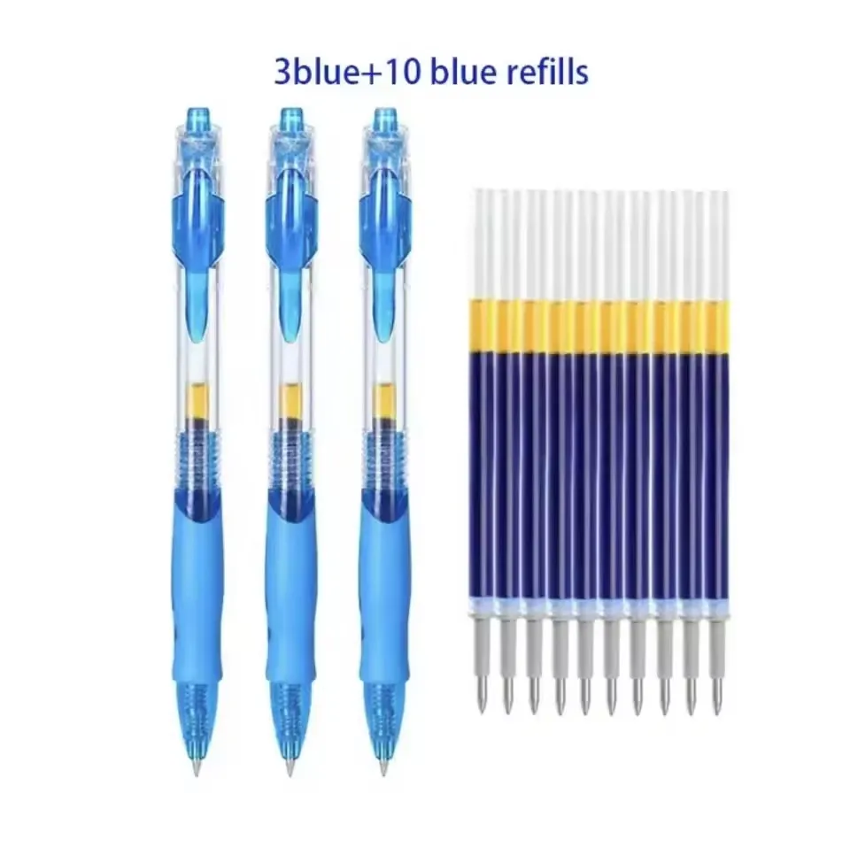 13/30-teiliges Set mit einziehbaren Gelstiften, Kugelschreiber mit schwarzer/roter/blauer Tinte zum Schreiben, Nachfüllungen, Bürozubehör, Schulbedarf, Schreibwaren – Detail 10