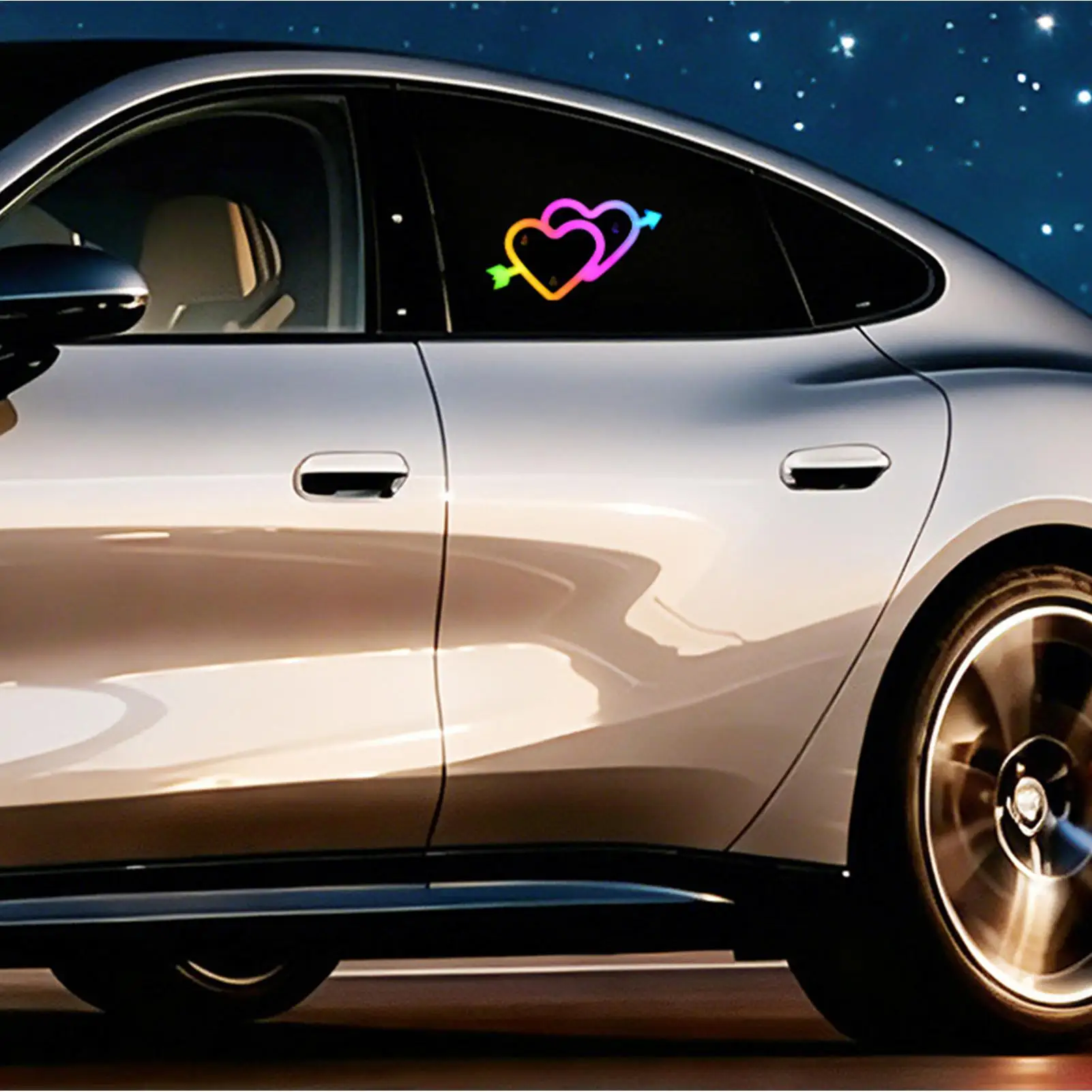 

Car Ambient Lighting Kit Rechargeable Heart Suction Cup Automotive Neon Lights Car Decor For RV Sedan Truck Van Window