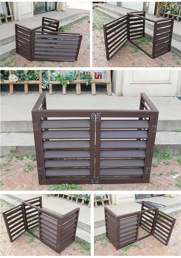 Air conditioner outer hood rain sun protection outdoor unit beauty factory grille louver decoration galvanize